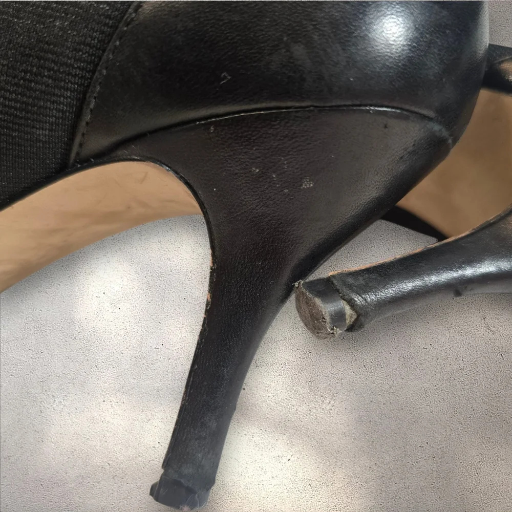 Michael Kors The Jet Set 6‎ Black Heeled Pull On Ankle Boots Booties Size 10